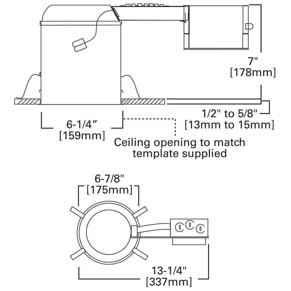 Halo H750 6 Aluminum LED Recessed Lighting Housing IC Rated Air-Tite 6-Pack