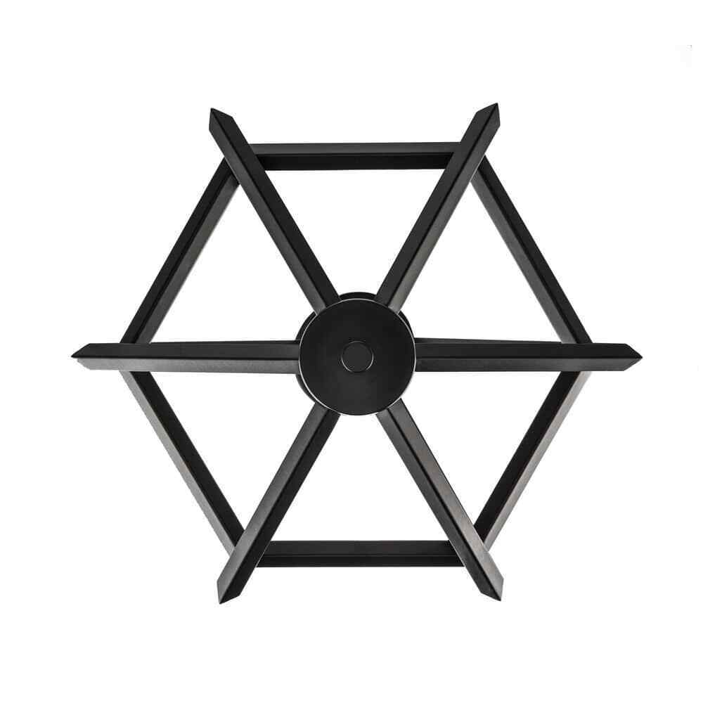 Home Decorators Hubley 1-Light Triangular Black Mini Pendant Light Fixture