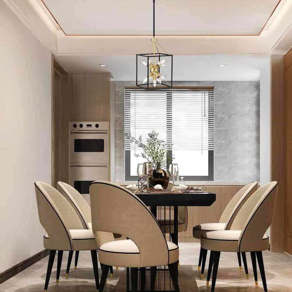 PUDO 10 in. 1-Light Black Painting White Vanity Light Chandelier15-M-50929