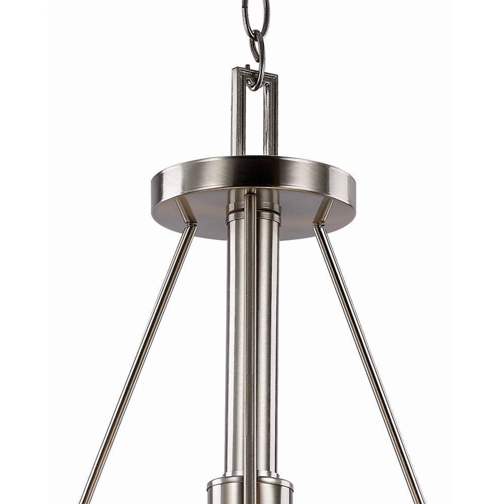 Bel Air Lighting 15.75 in. 3-Light Brushed Nickel Hanging Kitchen Pendant Light