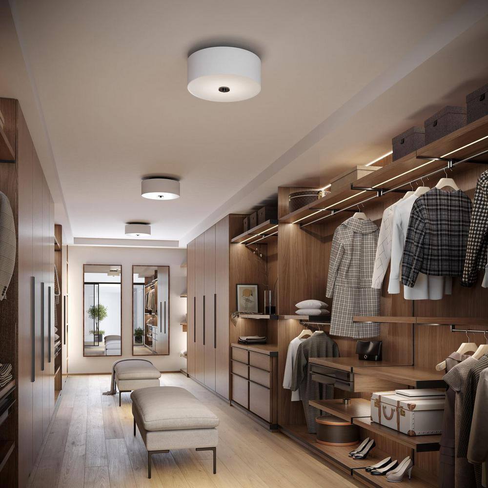 Progress Lighting Inspire Collection Graphite Integrated LED Semi-Flush Mount
