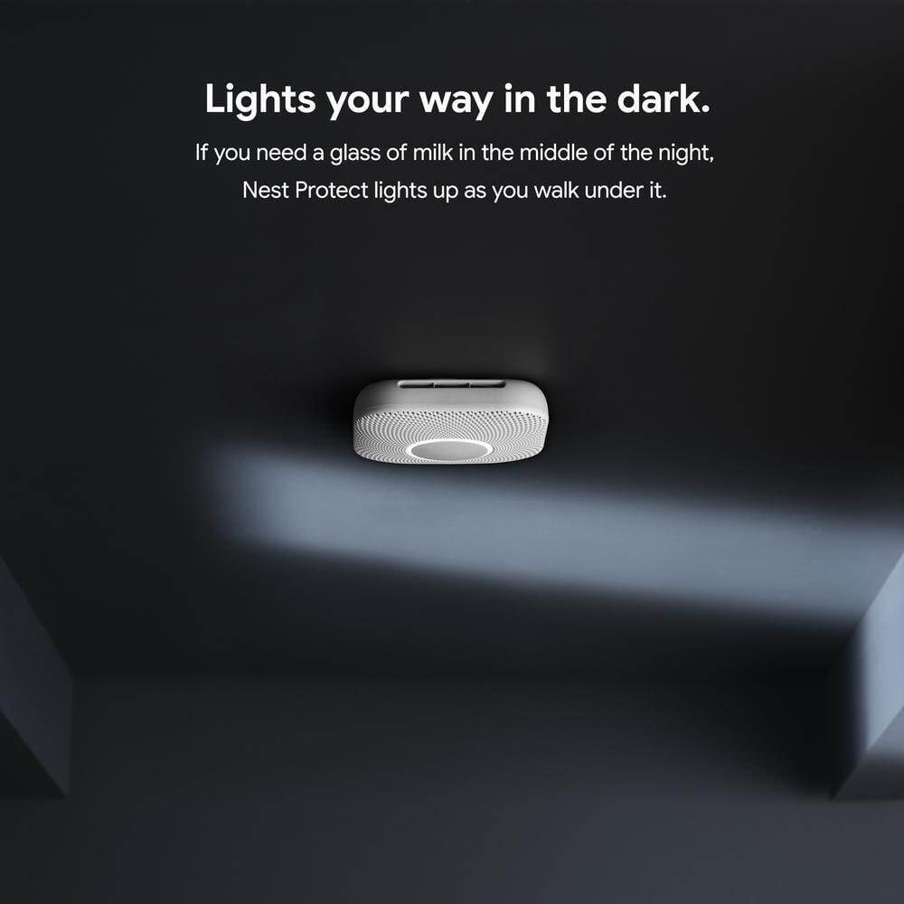 Google Nest Protect Smoke Alarm and Carbon Monoxide Detector - Battery Operated