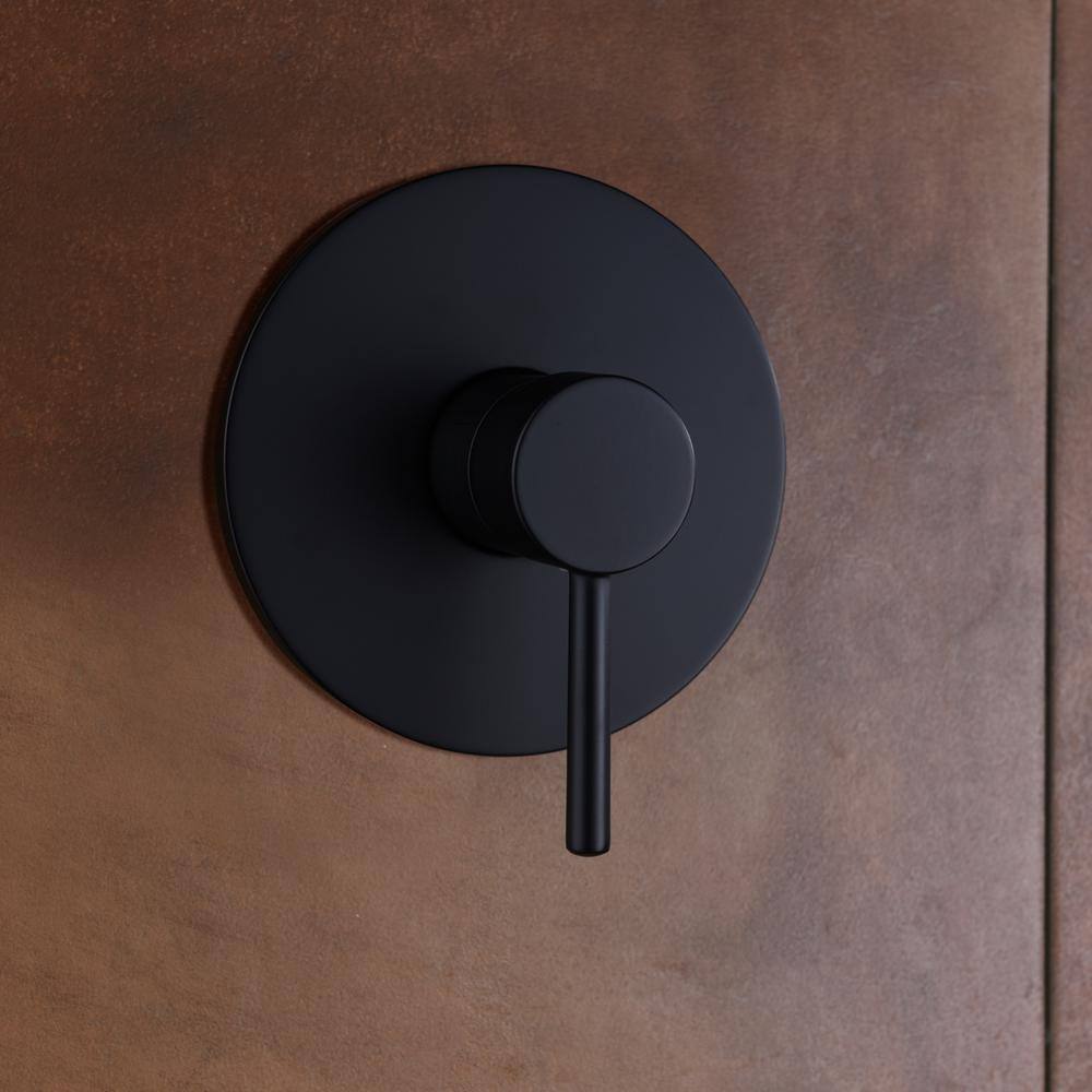 SUMERAIN Single Handle 1-Spray Shower Faucet 1.8GPM Pressure Balance Matte Black