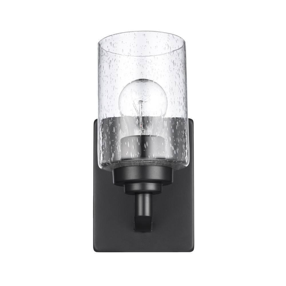 Bel Air Lighting Simi 1-Light Black Indoor Wall Sconce Light Fixture