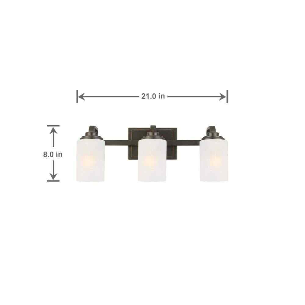 Hampton Bay 3-Light Oil-Rubbed Bronze Vanity Light116880