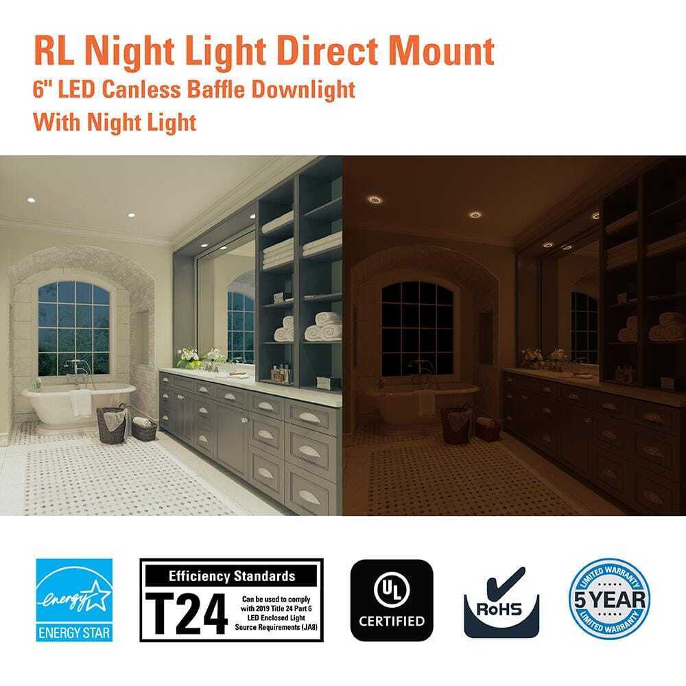 HALO 6 in. RL Night Light 1000-Lumens Selectable CCT D2W DM