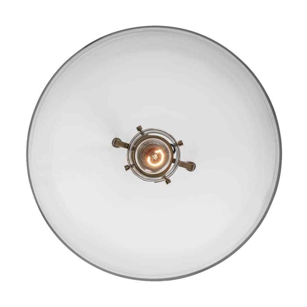 Hampton Bay Ballington Gold Oversized Pendant Light Fixture w/ Clear Glass Shade