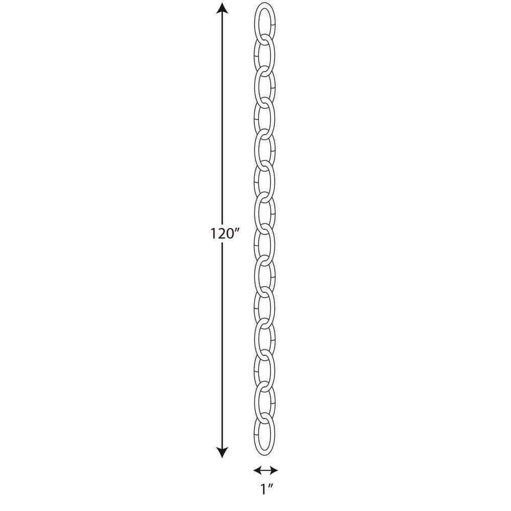 Progress Lighting Polished Nickel 9-Gauge Accessory Chain P8757-104