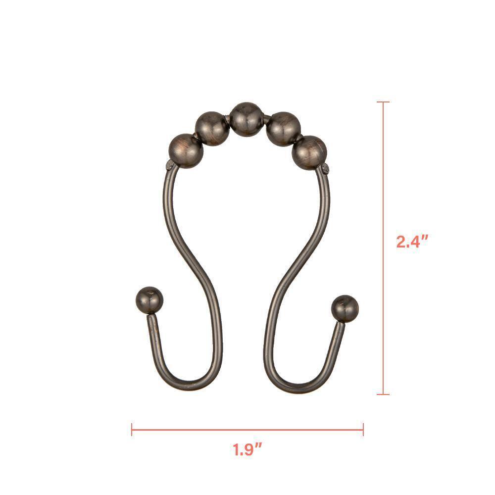 Utopia Alley Roller Ball Shower Curtain Rings Bathroom Stainless Rubbed Bronze