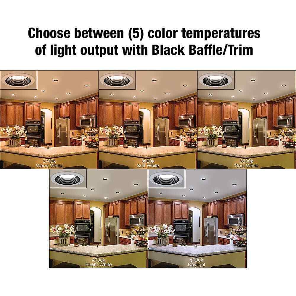 Commercial Electric 6 in. 30 Lighting Options LED Recessed Light Trim Kitchen