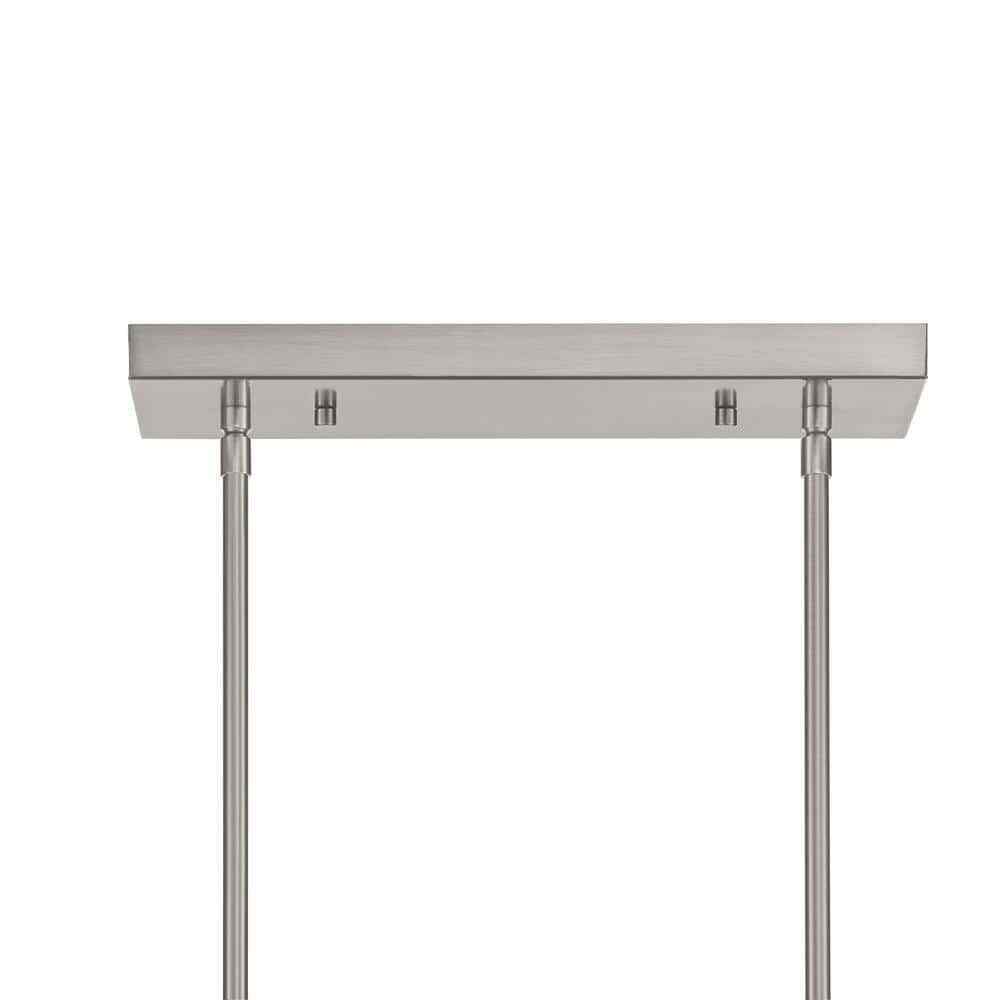 Hampton Bay Rigby 3-Light Brushed Nickel Linear Dining Room Chandelier