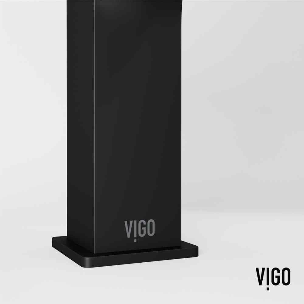 VIGO Dunn Single Handle Single-Hole Bathroom Faucet in Matte Black VG01054MB