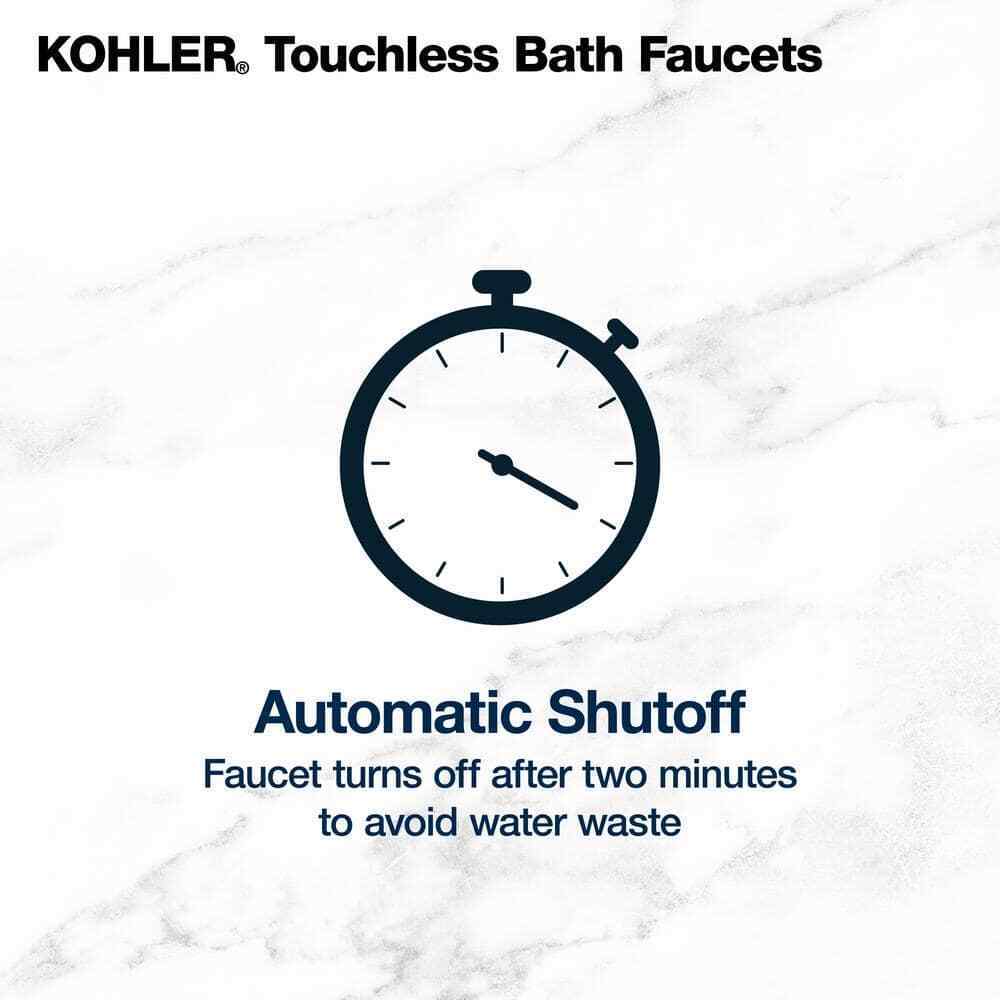 KOHLER Rubicon Powered Touchless Single Hole Bathroom Faucet in Brushed Nickel