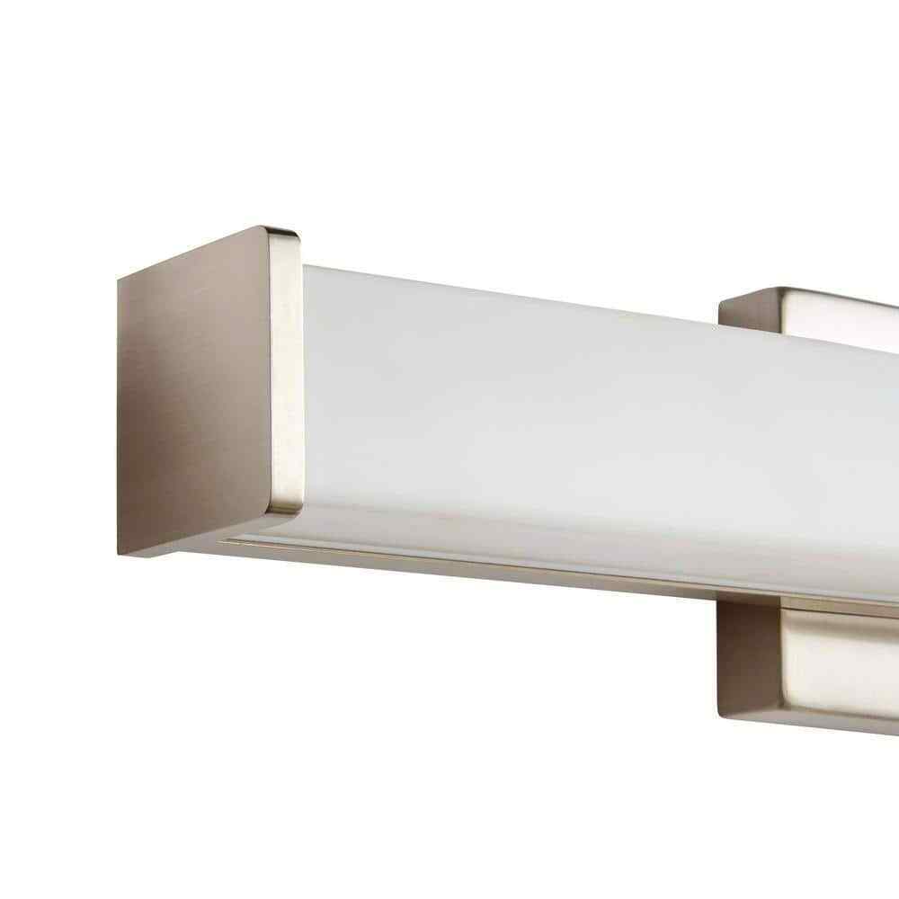 Hampton Bay Astrid 24 in. Brushed Nickel 5-CCT LED Bathroom Vanity Light Bar