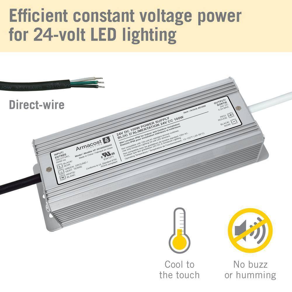 Armacost Lighting 100-Watt 24-Volt DC Transformer Standard Power Supply 851000