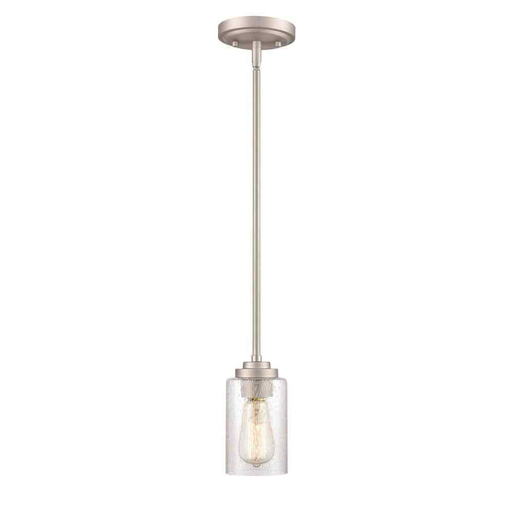 Millennium Lighting Moven 1-Light 5 in. Satin Nickel Hardwired Mini-Pendant