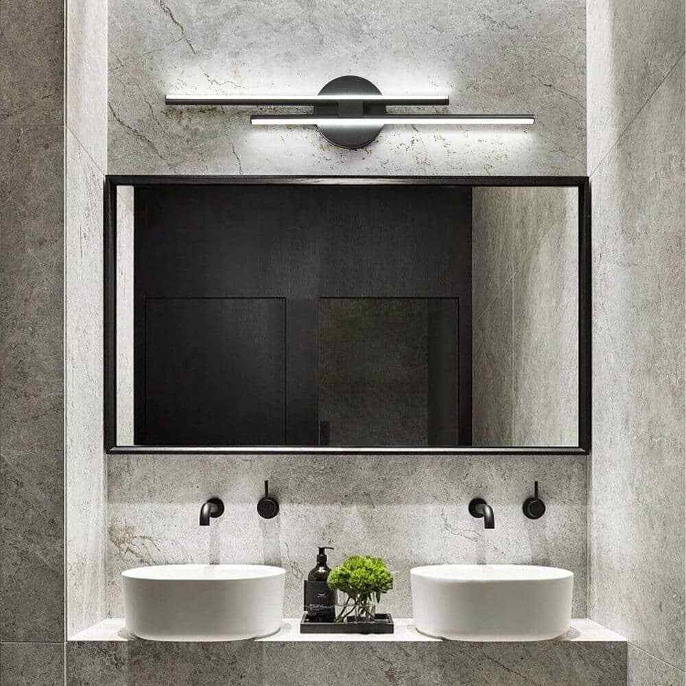 EDISLIVE Bourget Black Modern LED Bath Vanity Light Bar Wall Sconce