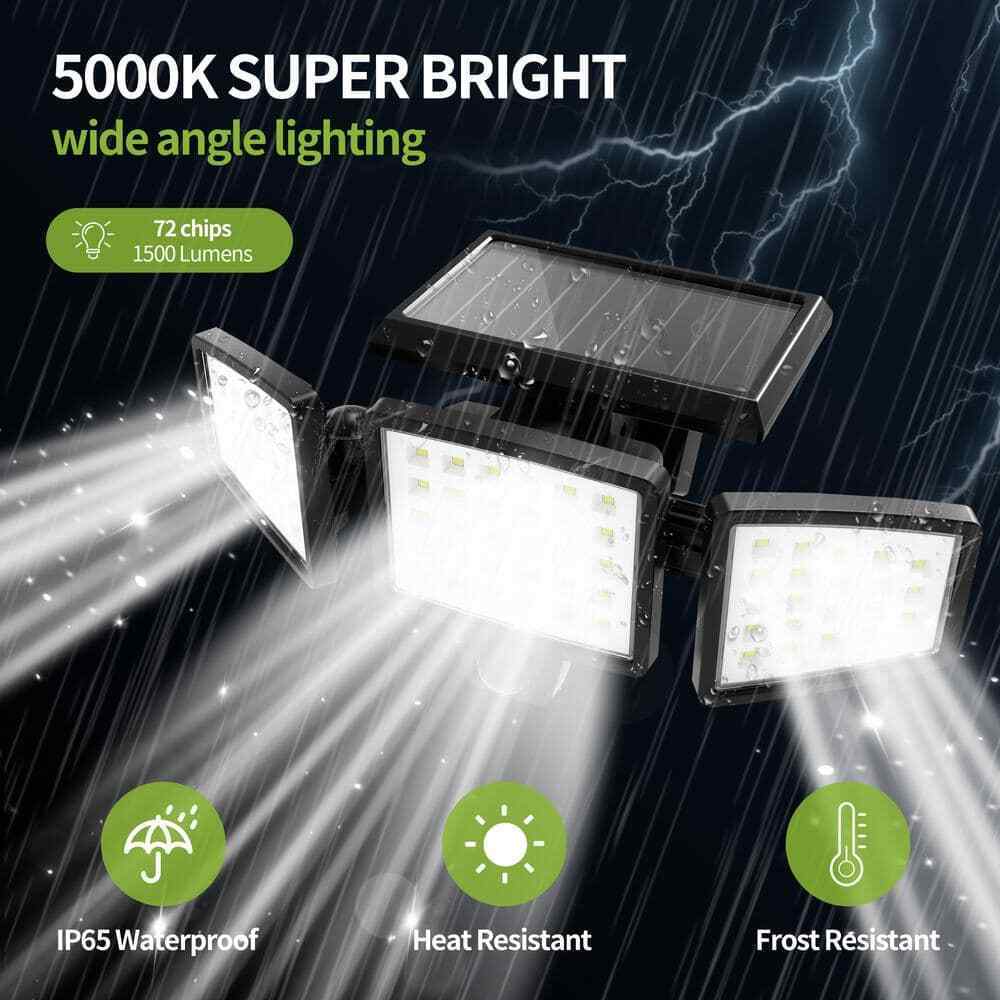 Pinegreen Lighting Integrated LED Black120-Degree Solar Motion Activated Light
