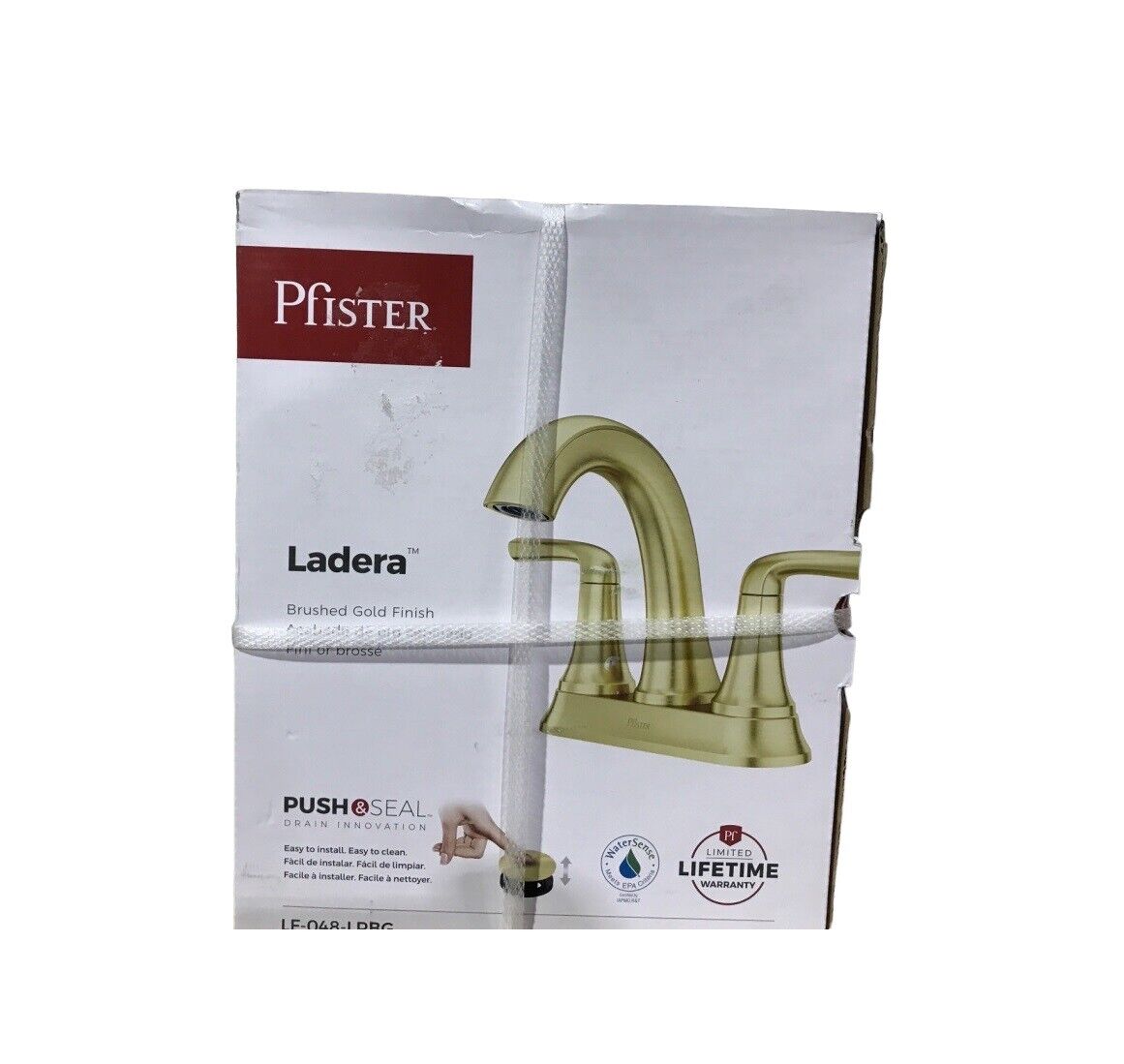 Pfister Ladera 4 in. Centerset 2-Handle Bathroom Faucet in Brushed Gold