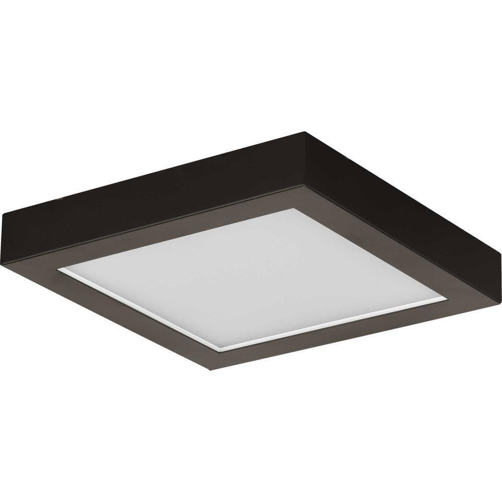 Progress Lighting Everlume White Integrated LED Edgelit Square Semi-Flush Mount