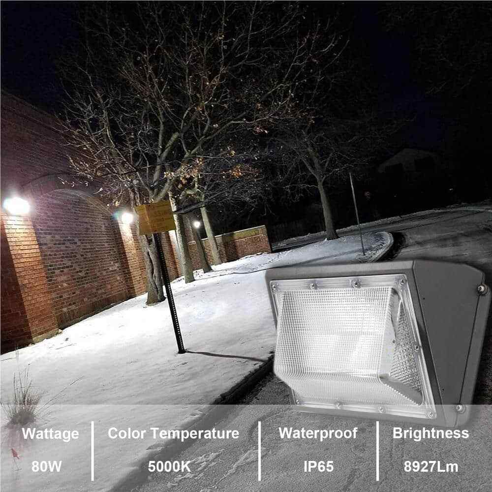 Cedar Hill 300-Watt Equiv Integrated LED Bronze Dusk to Dawn Wall Pack Light