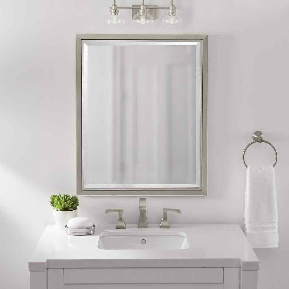 Home Decorators Halyn 23 in. 3-Light Brushed Nickel Bathroom Vanity Light