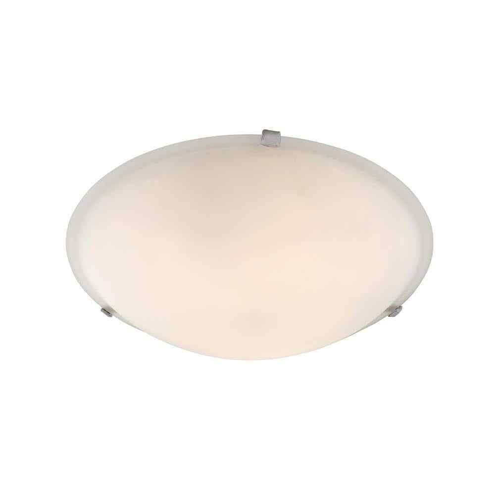 Bel Air Lighting 12 in. 2-Light Brushed Nickel Flush Mount Ceiling Light Fixture
