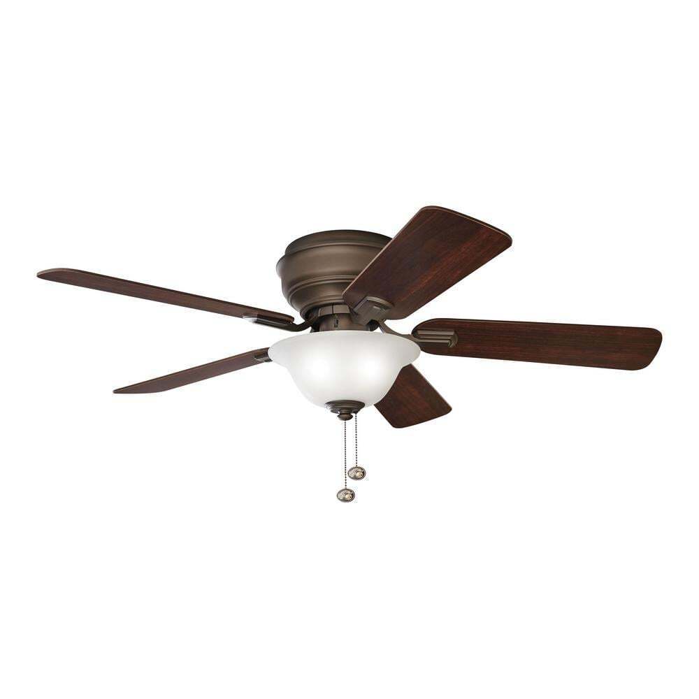 Hampton Bay Hawkins II 44 in. LED Oil Rubbed Bronze Ceiling Fan with Light