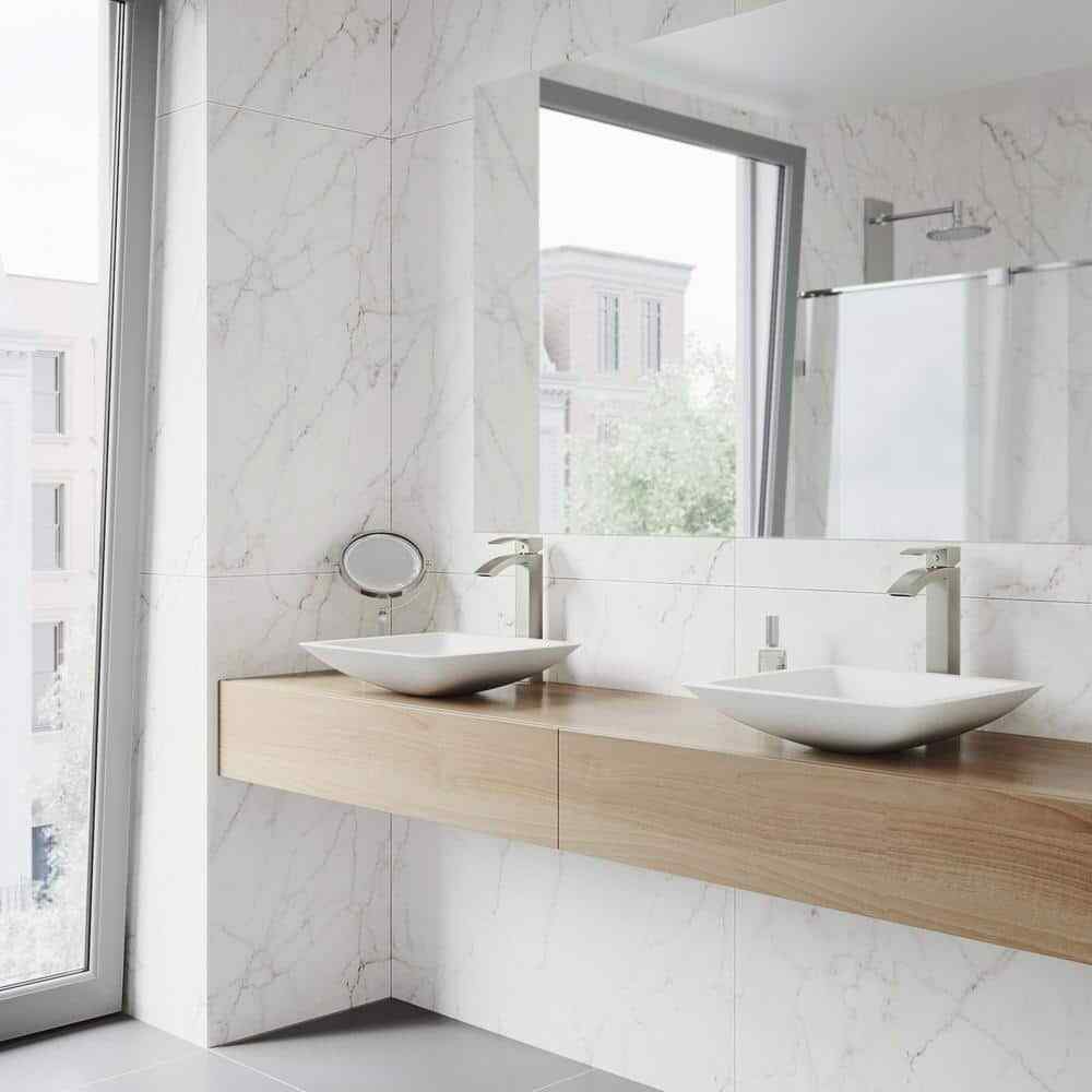 VIGO Duris Single Handle Single-Hole Bathroom Vessel Faucet in Brushed Nickel