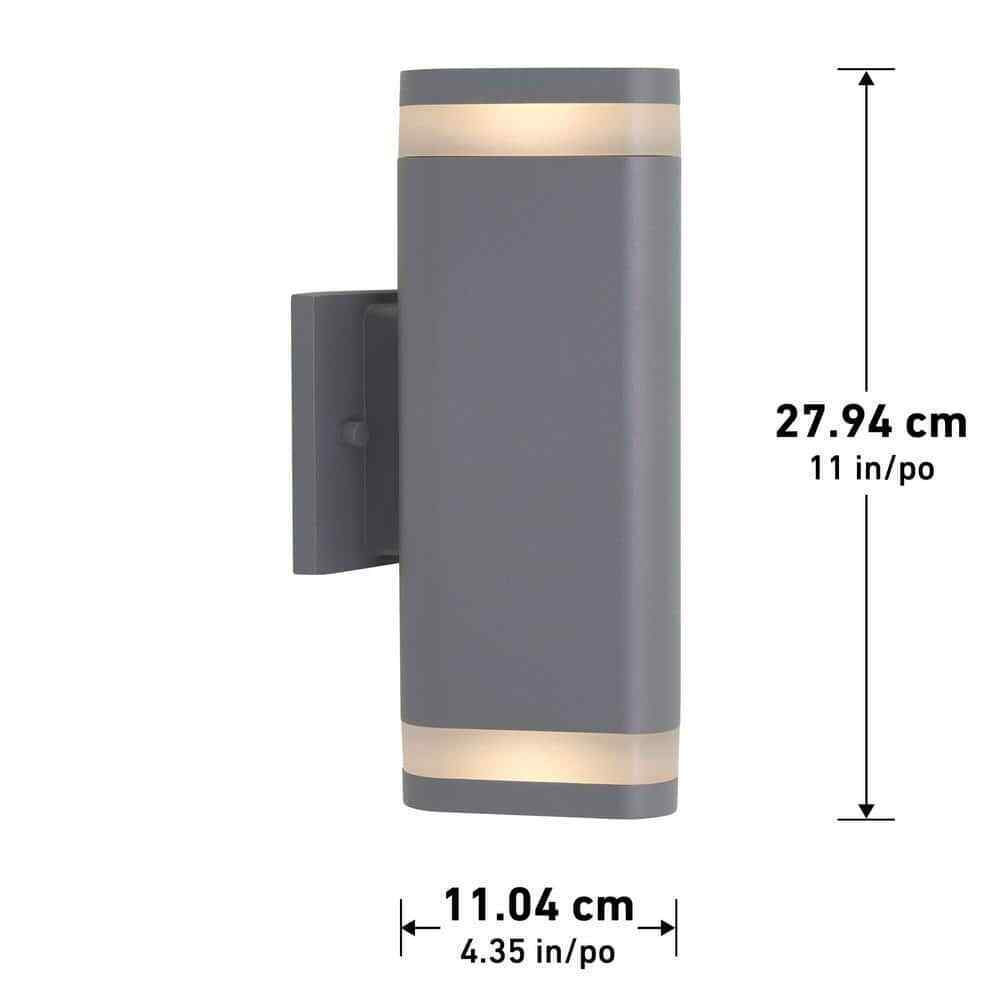 Artika Scintilly Gray Modern Outdoor Hardwired Light Wall Lantern Sconce