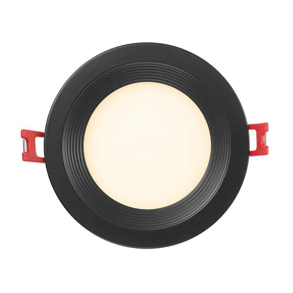 Commercial Electric 4 in. Matte Black Slim Canless Recessed Integrated LED Kit
