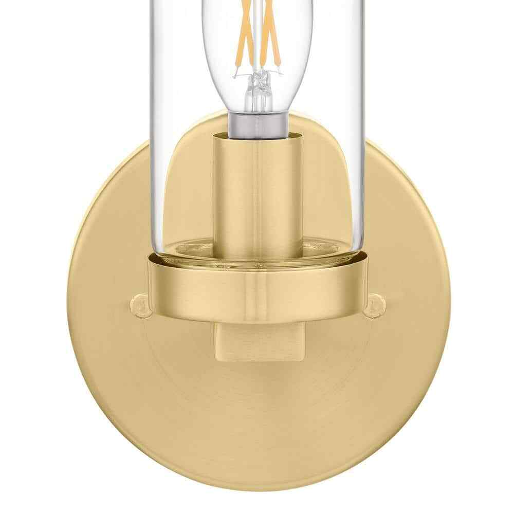 Hampton Bay Loveland 1-Light Brass Indoor Wall Sconce Light Fixture
