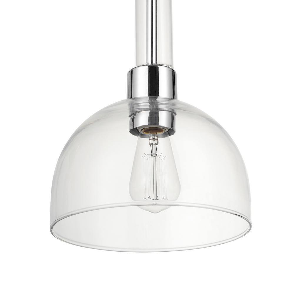 Globe Electric Tai 1-Light Chrome Pendant Light with Clear Glass Shade