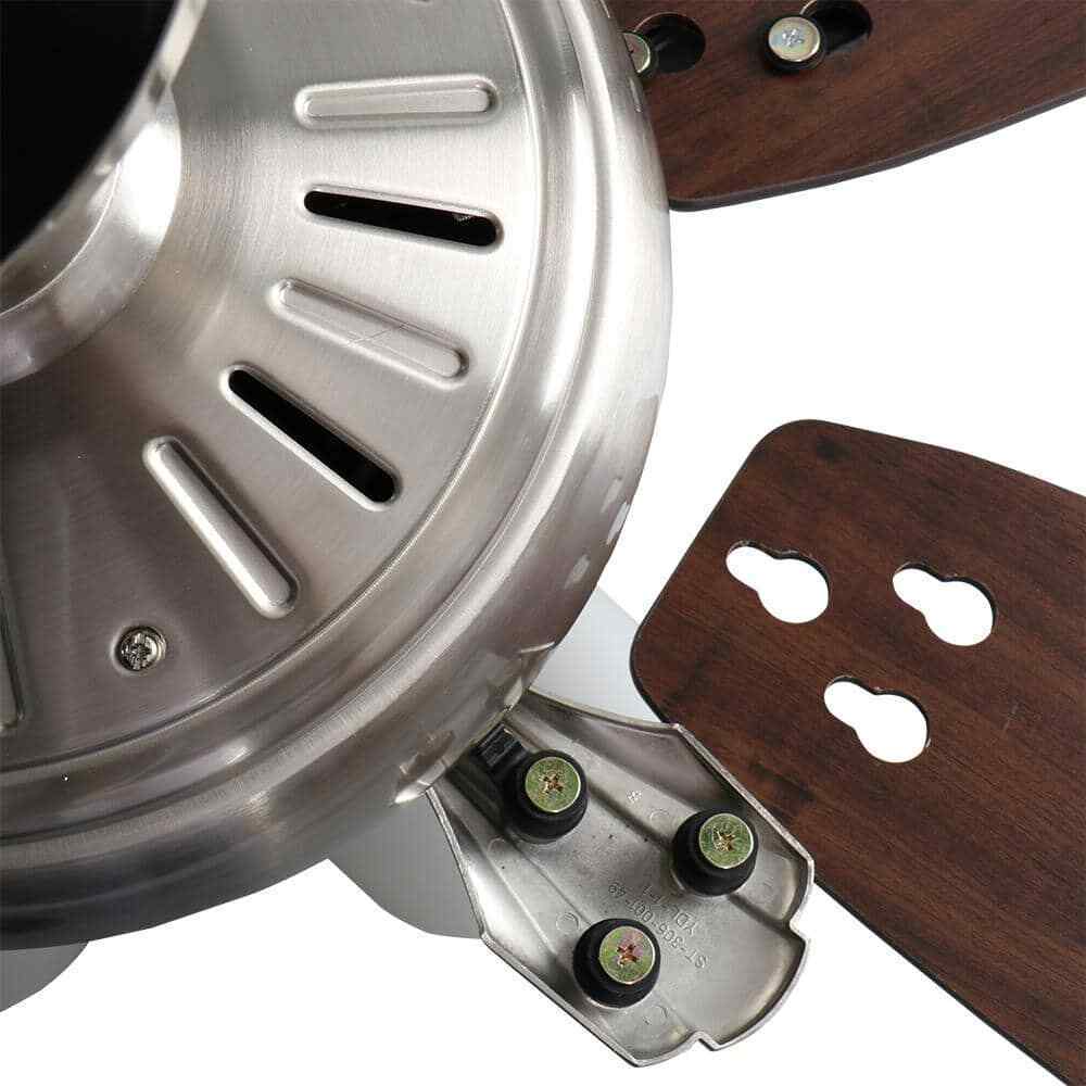 Hampton Bay Hollis 52 in. Indoor LED Brushed Nickel Dry Rated Ceiling Fan