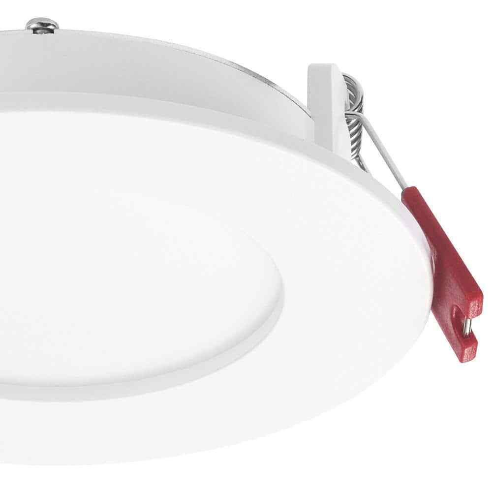 Commercial Electric 4 in. LED Slim 3 CCT Canless - White 12-Pack 92085
