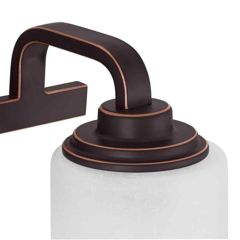 Hampton Bay Hartford Lake 2-Light Oil Rubbed Bronze Rustic Bathroom Vanity Light