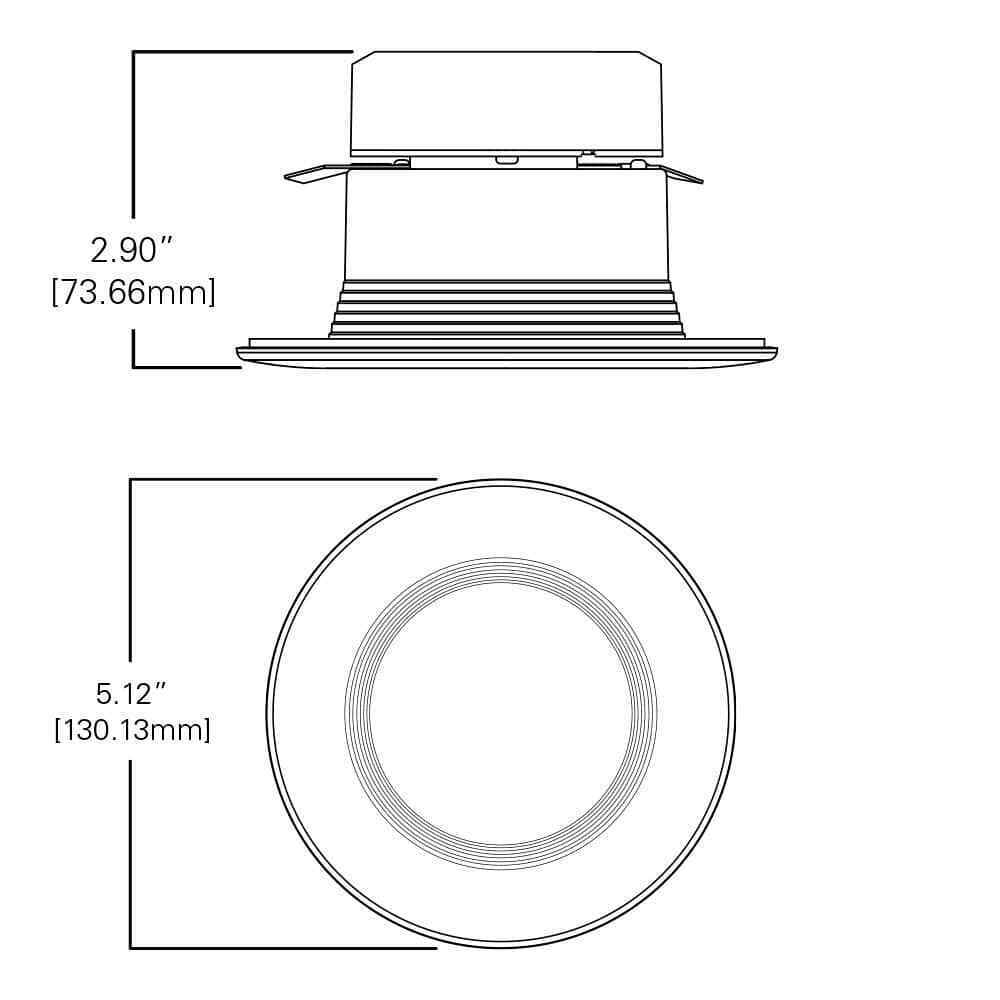 Halo 4 in. White Integrated LED Recessed Ceiling Light Trim RL4099S1EWHR