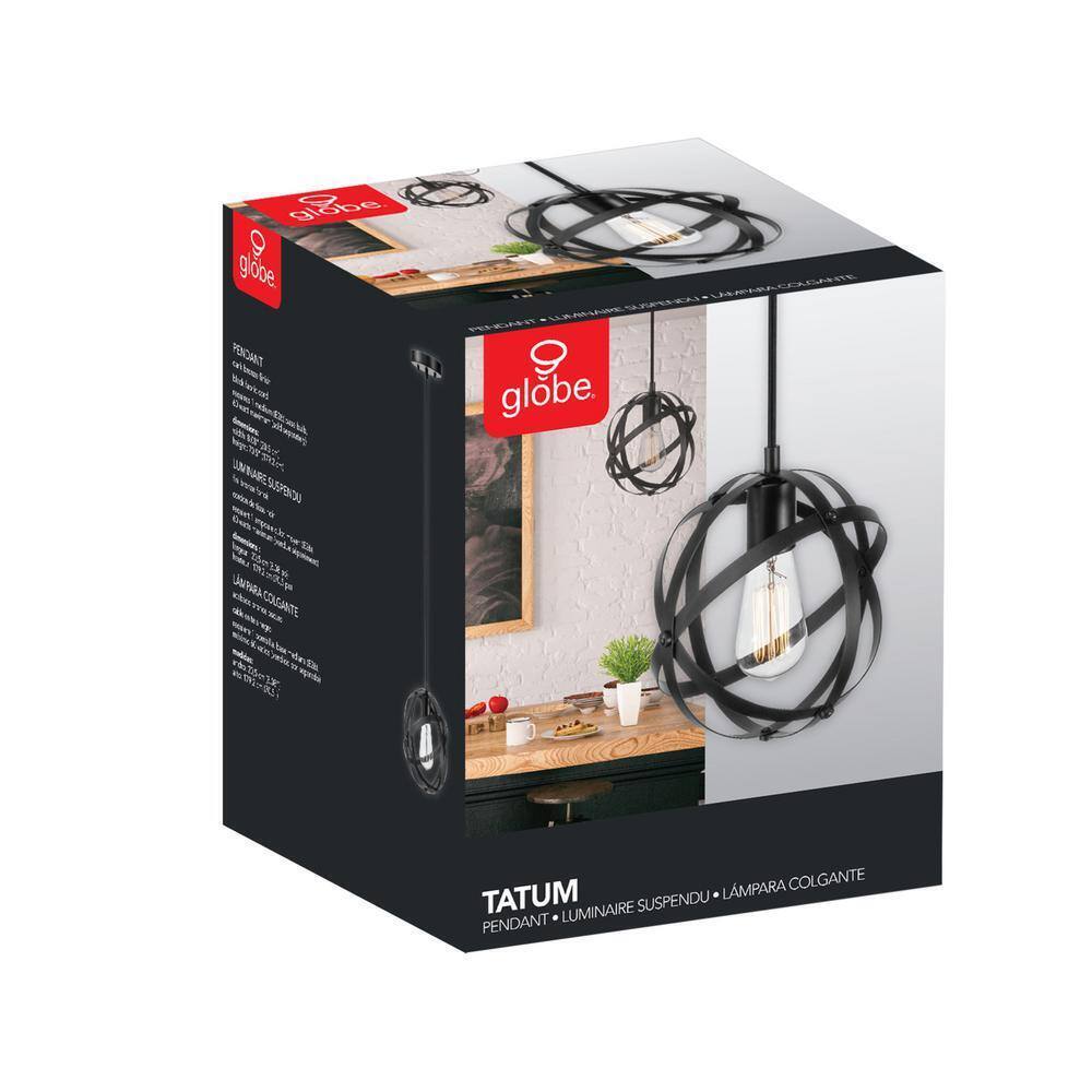 Globe Electric Tatum 1-Light Dark Bronze Pendant Lighting