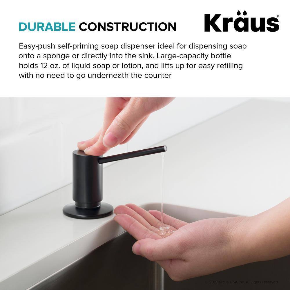KRAUS Kitchen Soap and Lotion Dispenser in Matte Black KSD-41MB