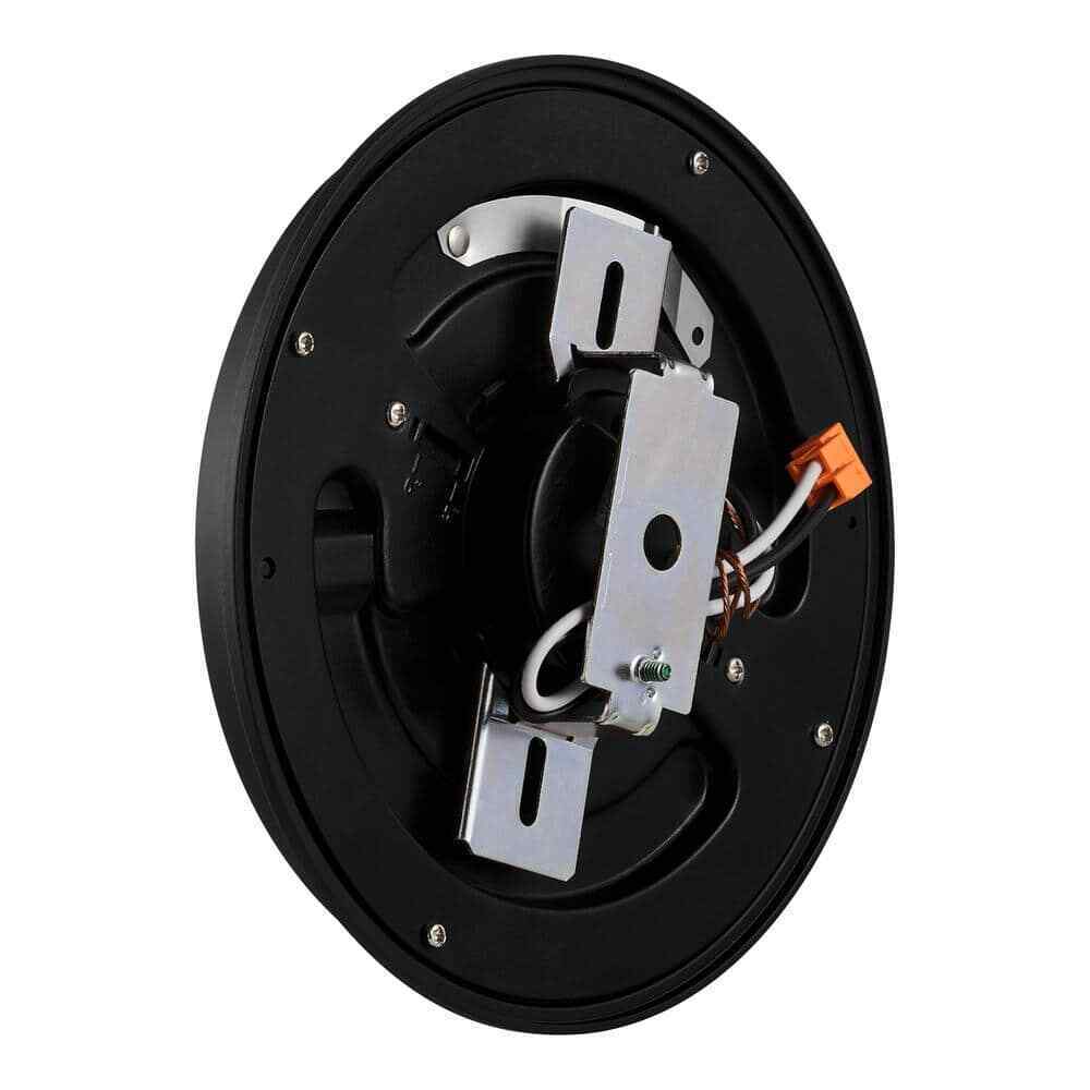 Commercial Electric 7 in. Matte Black 3-CCT LED Round Flush Ceiling Light 2-Pack