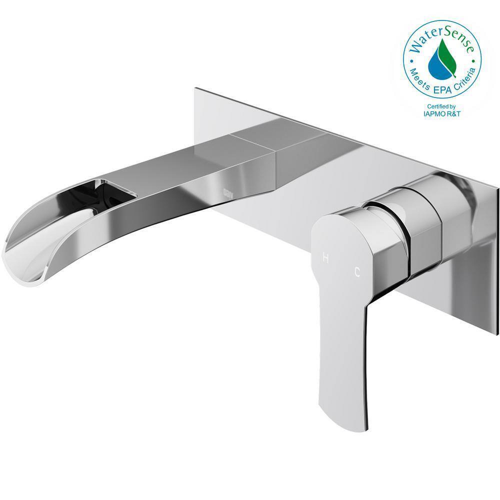 VIGO Cornelius Single Handle Wall Mount Bathroom Faucet in Chrome VG05004CH