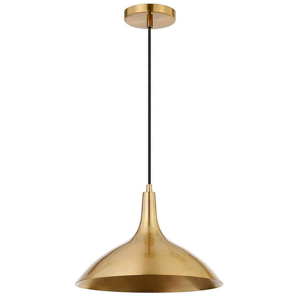 Meyer&Cross Barton 1-Light Brass Pendant with Metal Shade