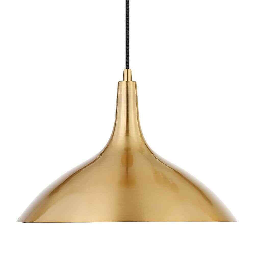 Meyer&Cross Barton 1-Light Brass Pendant with Metal Shade