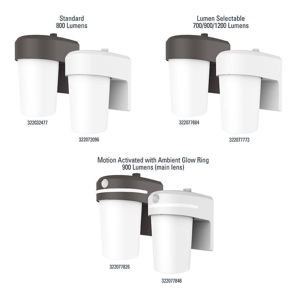 HALO FE 1-Light Bronze LED Outdoor Lantern Sconce with Dusk to Dawn FE12S40FDB