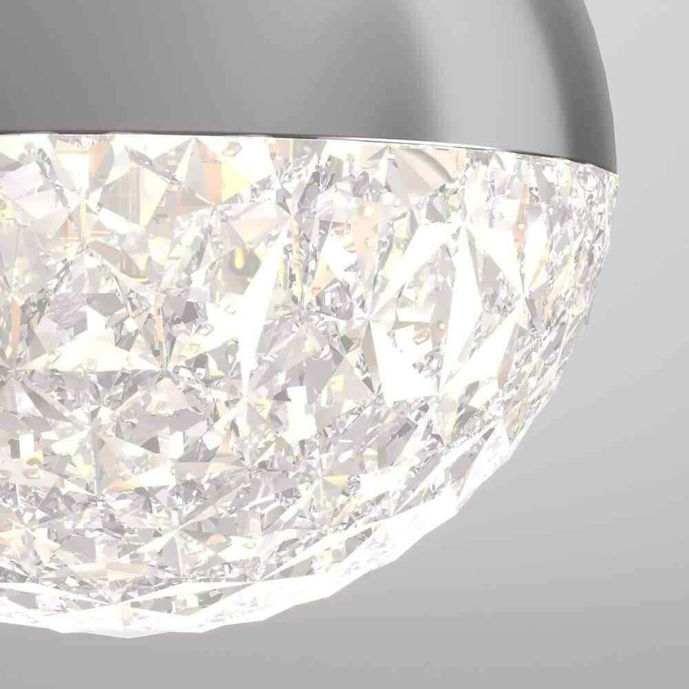 Artika Carat Ball 15-Watt Chrome LED Mini Pendant Light Fixture Kitchen Island