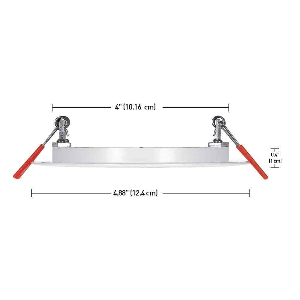 Globe Electric Ultra Slim Series 4 in. White Integrated LED Recessed Kit