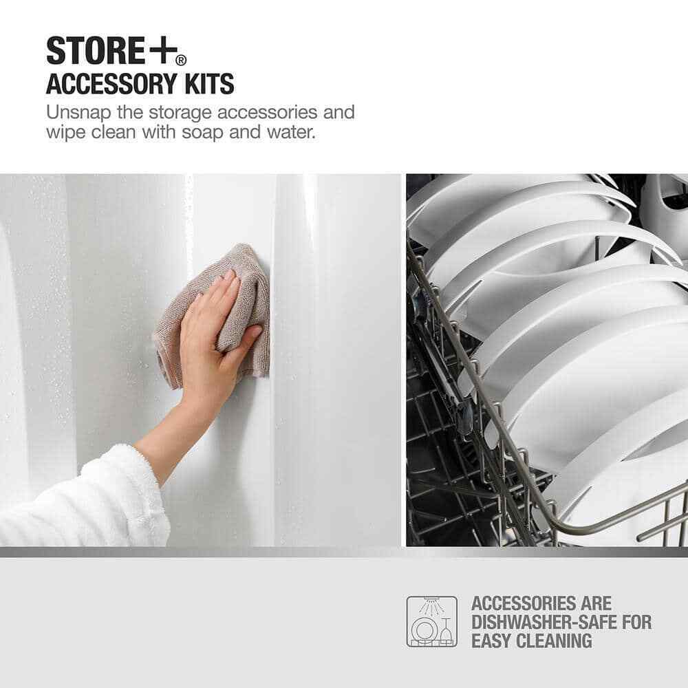 STERLING STORE+ 12-Piece Wall Mounted Shower Caddy in White Finish 88038700-0