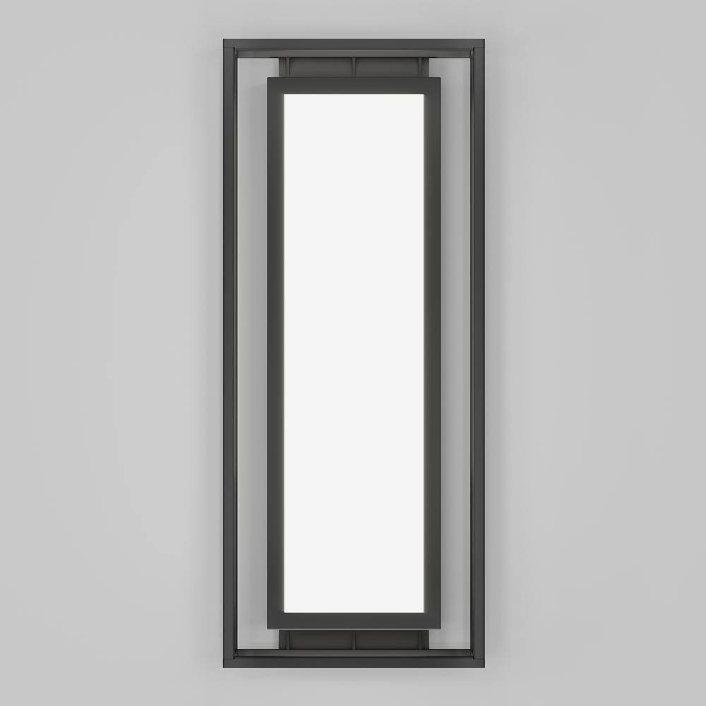 Artika Ghost Black Modern Integrated LED Outdoor Hardwired Light Lantern Sconce