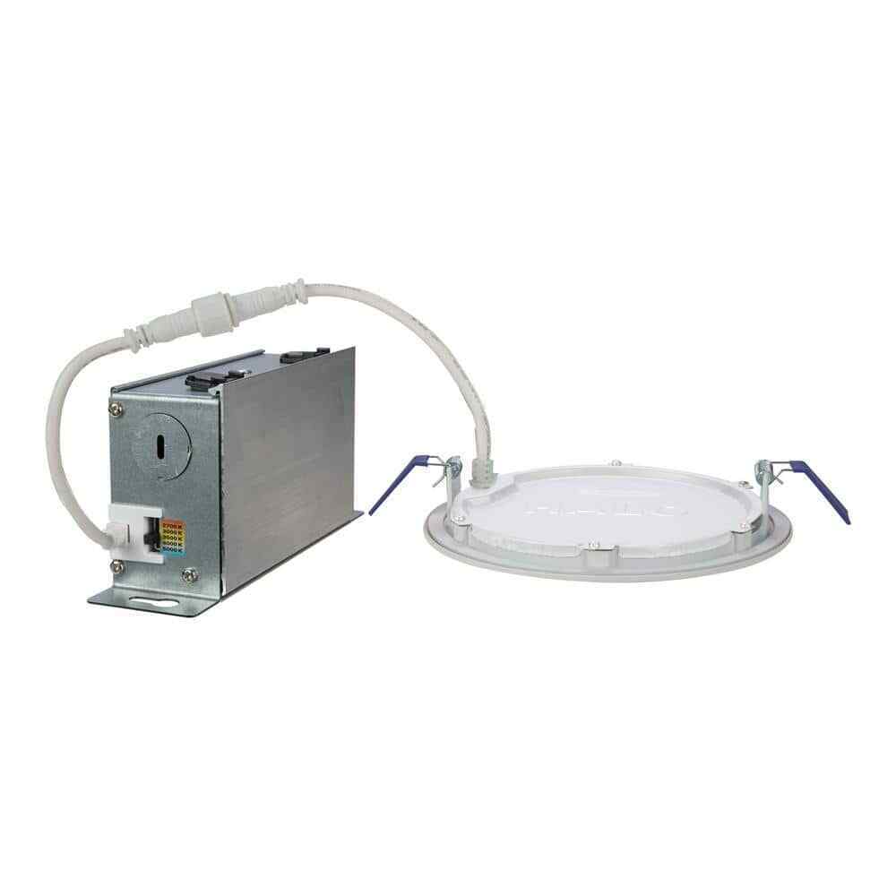 Halo HLB 4 in. Color Selectable Canless Recessed Integrated LED Kit (4-Pack)
