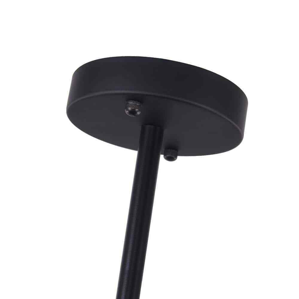 RRTYO Taraji 24.01 in. 8-Light Semi Black and Gold Semi-Flush Mount